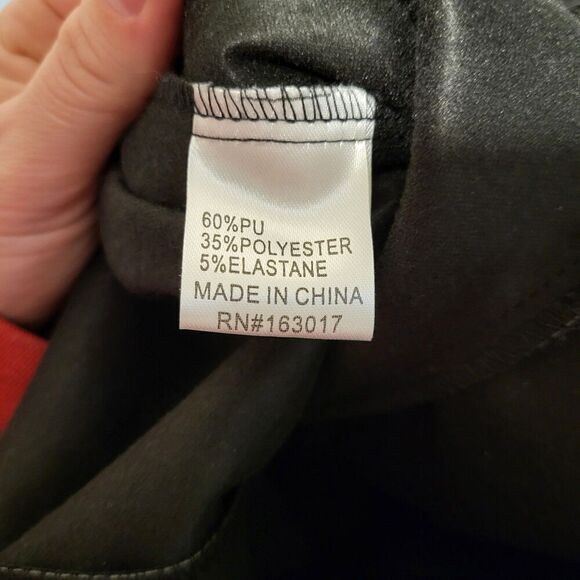 Princess Polly XX Faux Leather Flare Hi Rise Biker Pants Women's Size 0 - Picture 7 of 7